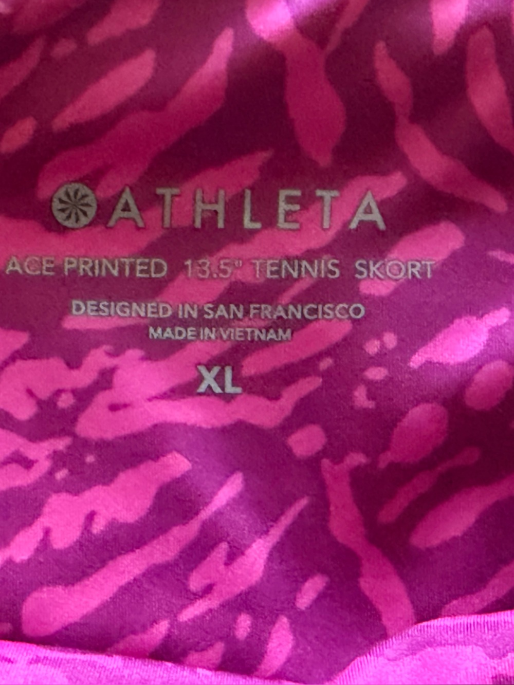 Athleta Magenta Zebra-Print Active Skort - Picture 4 of 8